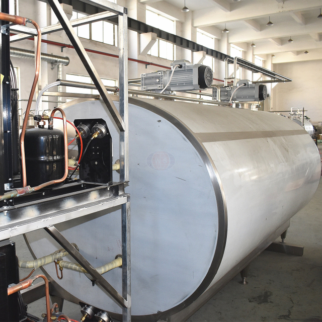 Tangki penyejukan susu keluli tahan karat makanan gred makanan 